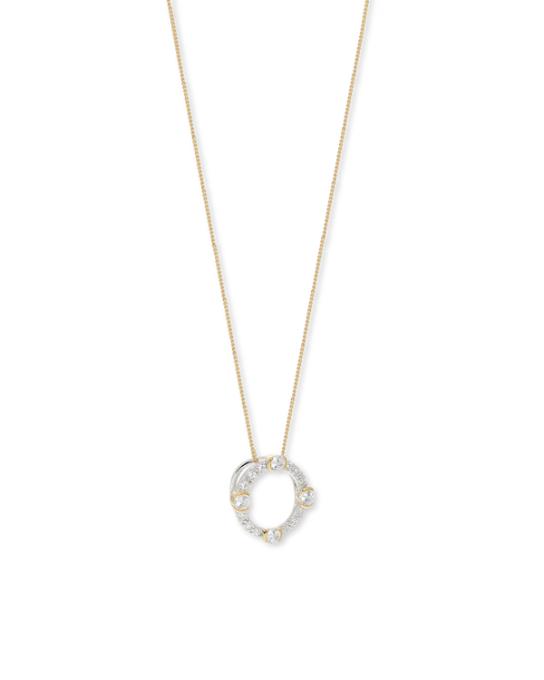 Luna Gold Circle Necklace