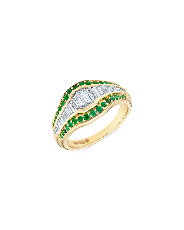 Cascading Modern Halo Ring