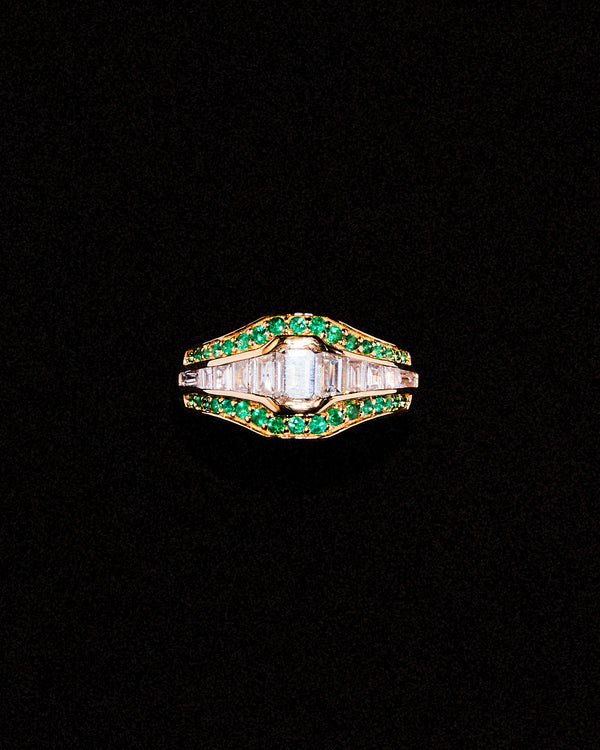 Cascading Modern Halo Ring