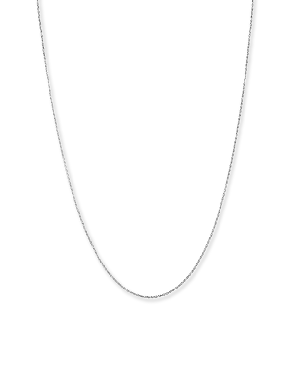 Rhodium plated Twisted Rope chain