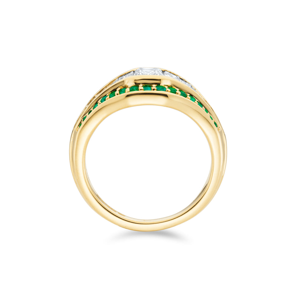 Cascading Modern Halo Ring
