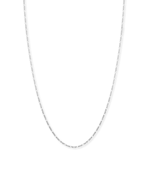 Rhodium plated Figaro chain