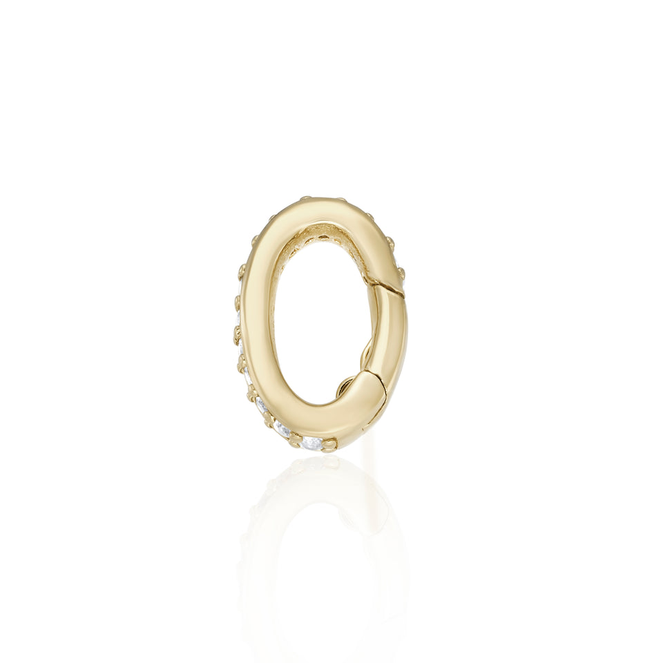 April: White Topaz Charm