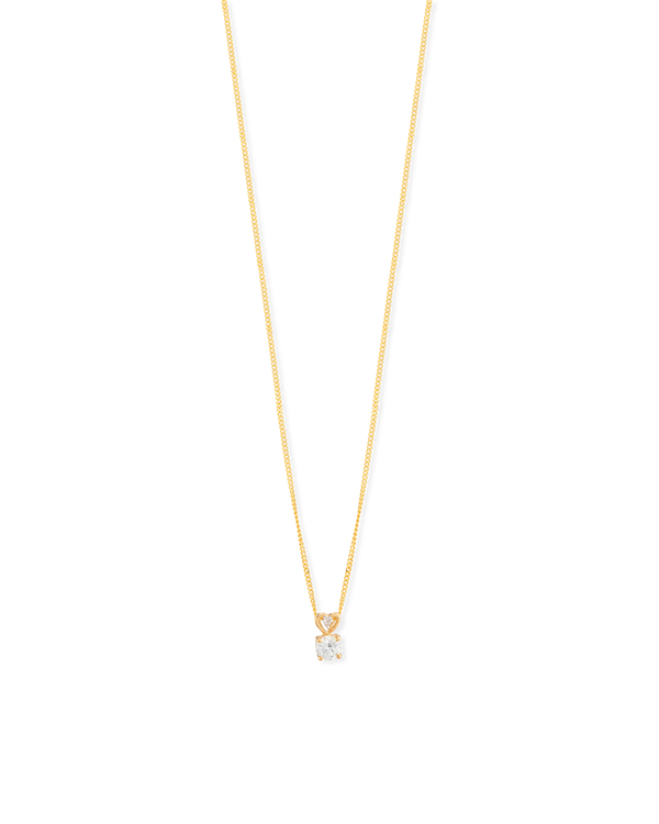 VINTAGE 9CT YELLOW GOLD ROMANCE DIAMOND PENDANT
