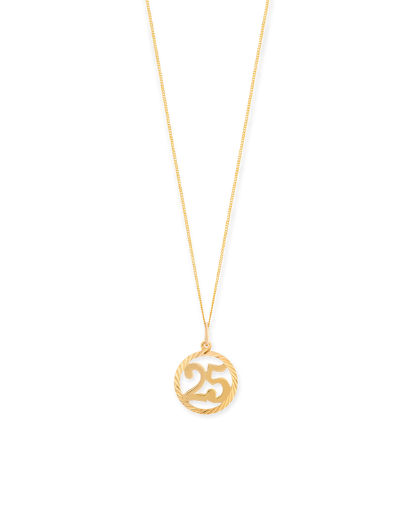VINTAGE 9CT YELLOW GOLD 25 PENDANT