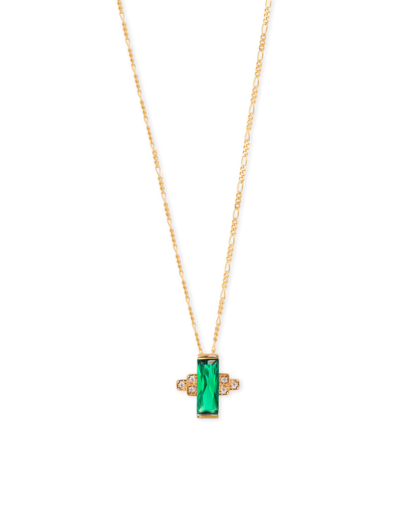 Audrey Necklace on Figaro Chain