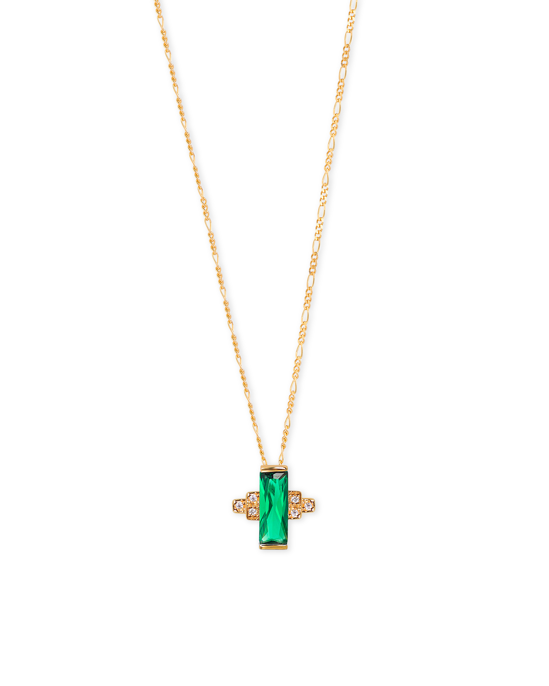 Audrey Necklace on Figaro Chain