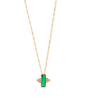Audrey Necklace on Figaro Chain