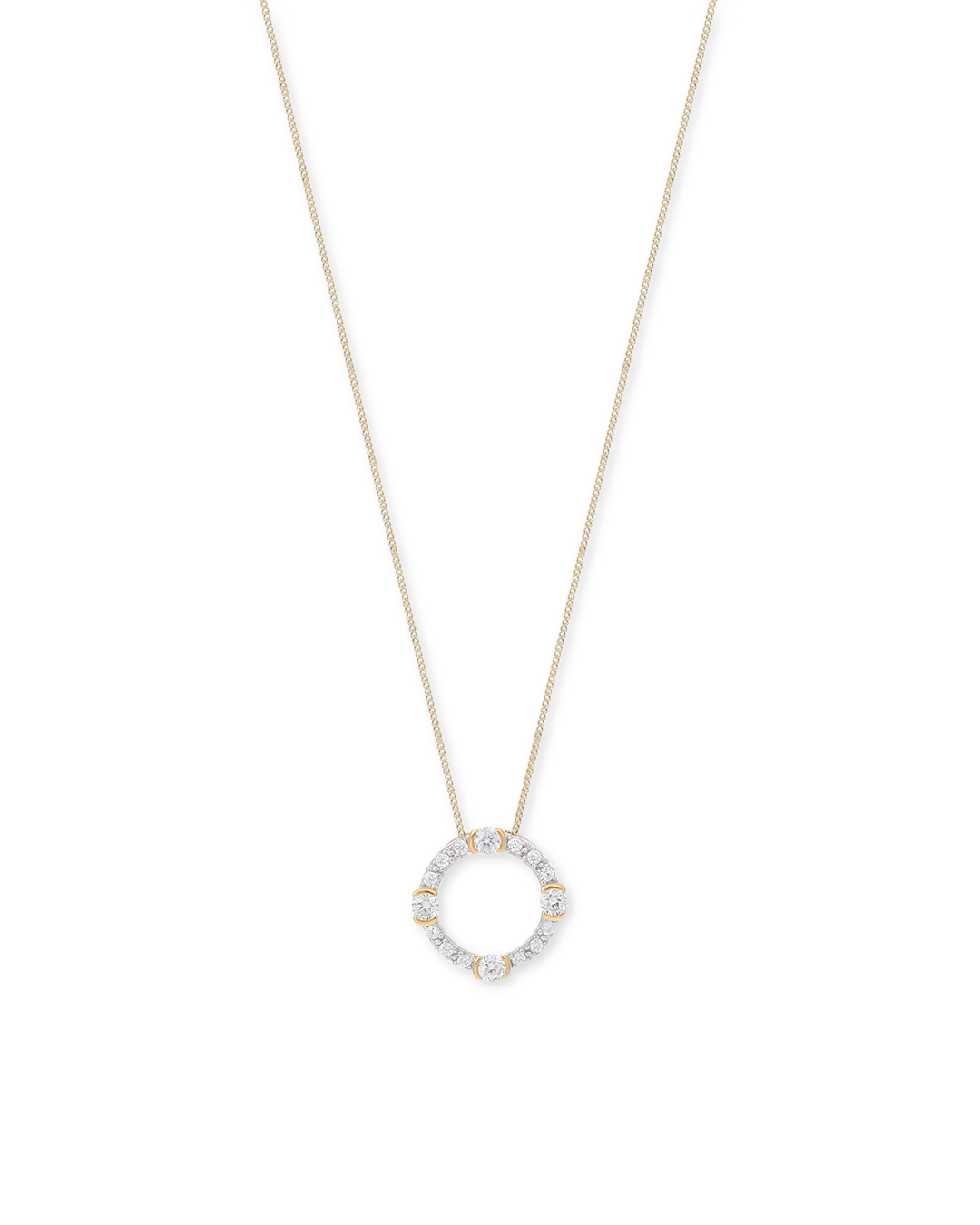 Luna Gold Circle Necklace