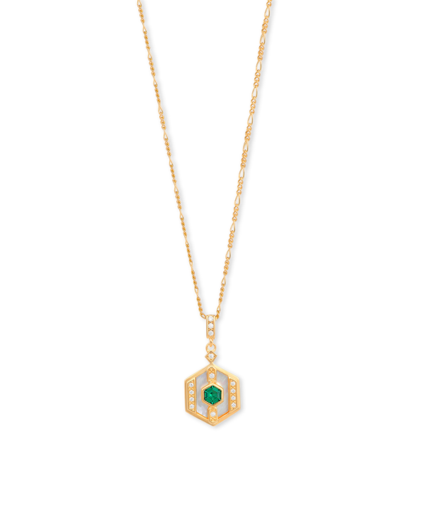 Darcy Necklace on Figaro Chain