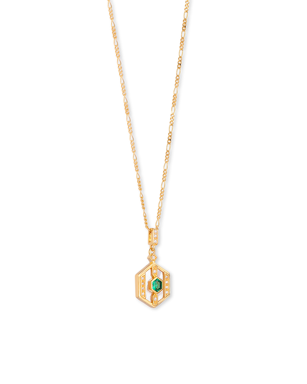 Darcy Necklace on Figaro Chain