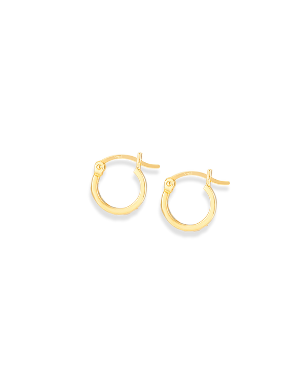 Iris Hoop Earrings + Rhombus Charms