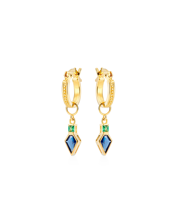 Frances Hoop Earrings + Shield Charms