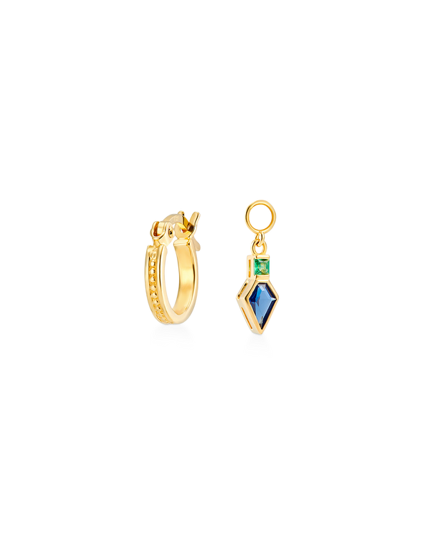 Frances Hoop Earrings + Shield Charms