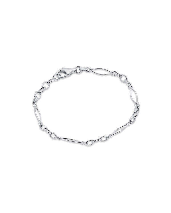 Vintage link silver chain bracelet
