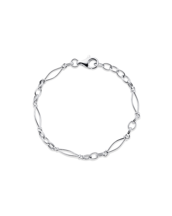Vintage link silver chain bracelet