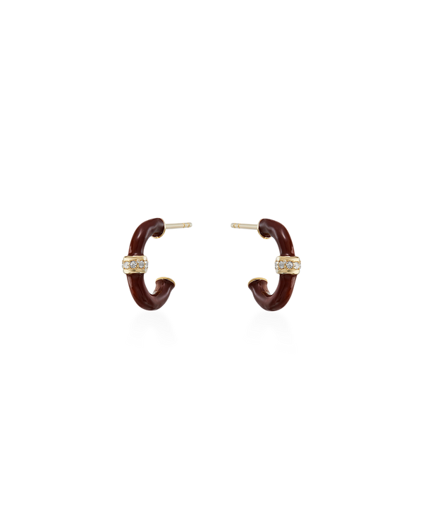 Erin Brown Enamel Hoops