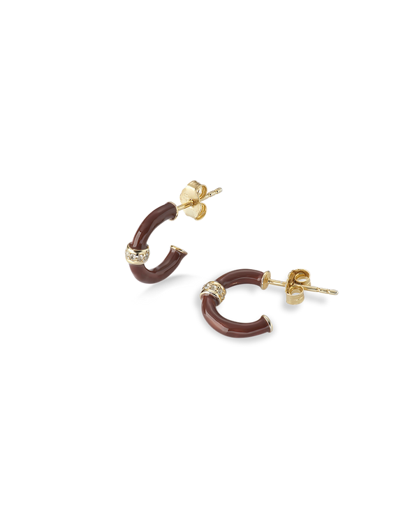 Erin Brown Enamel Hoops