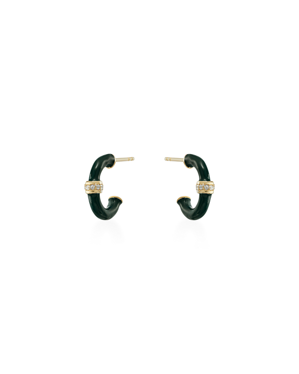 Erin Green Enamel Hoops