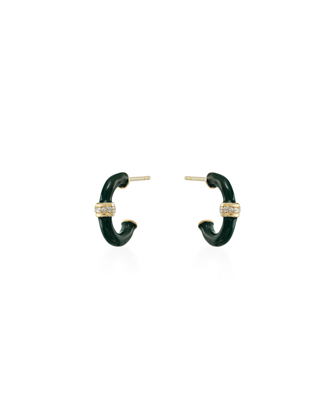 Erin Green Enamel Hoops