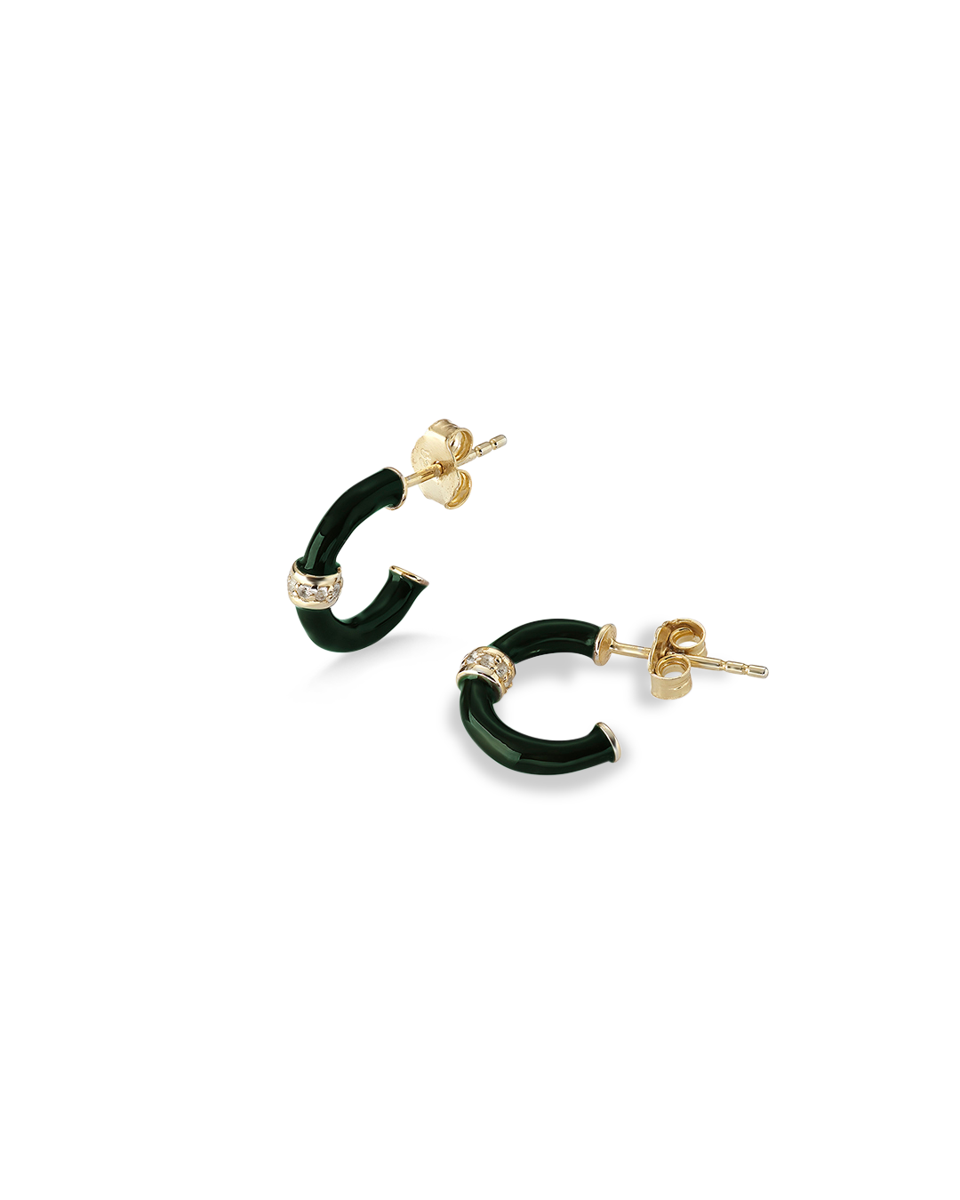 Erin Green Enamel Hoops