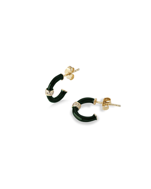 Erin Green Enamel Hoops