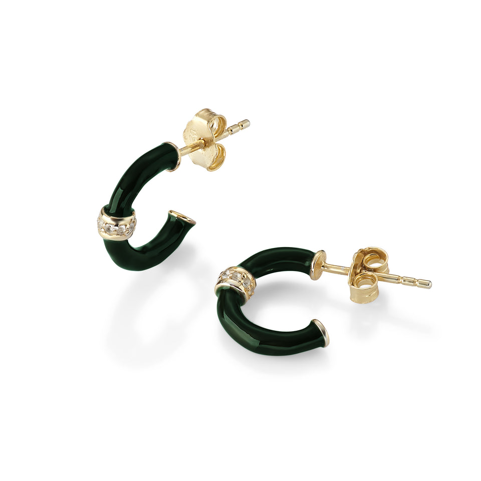 Erin Green Enamel Hoops