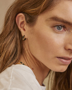 Erin Green Enamel Hoops