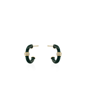 Erin Green Enamel Hoops