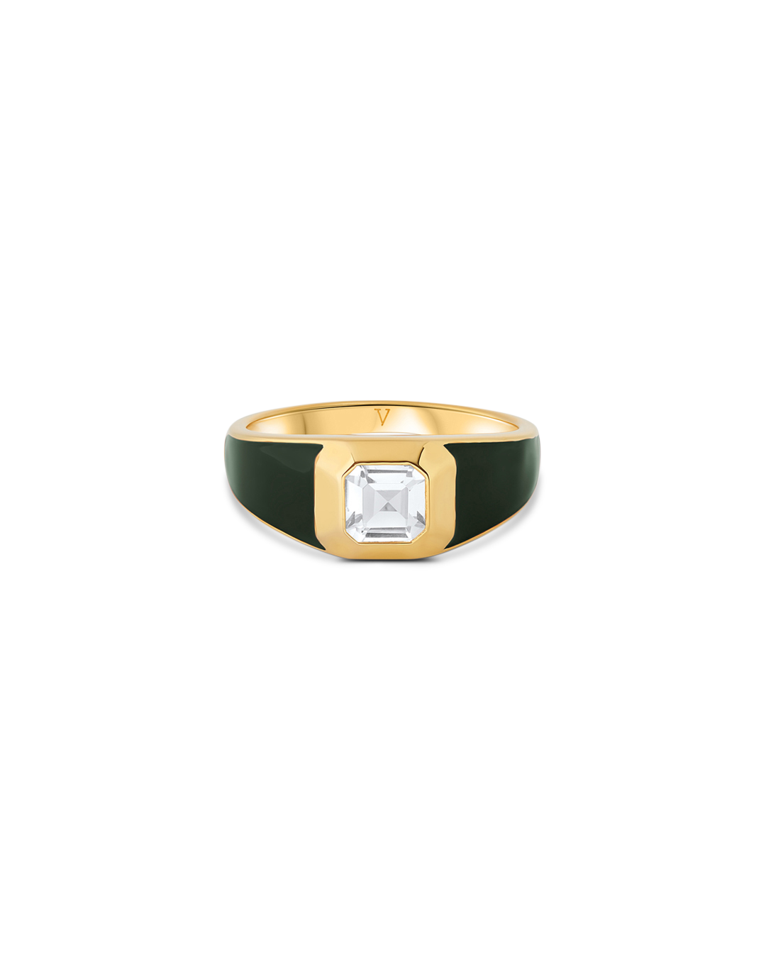 Sophie Green Enamel Signet Ring