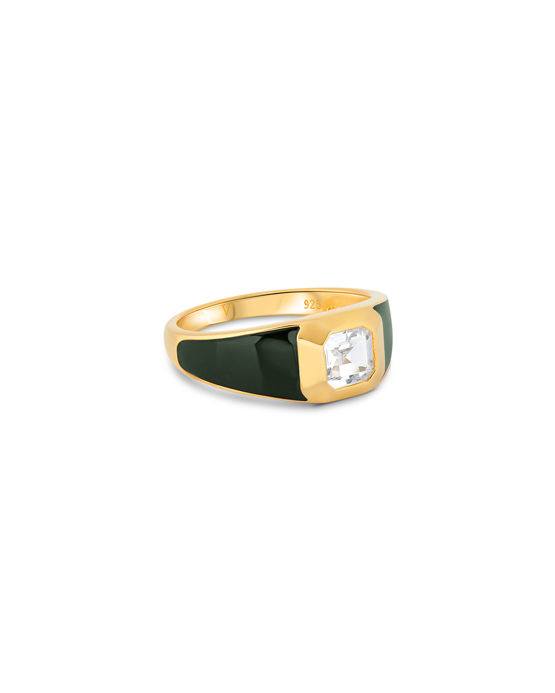 Sophie Green Enamel Signet Ring