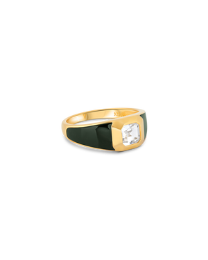 Sophie Green Enamel Signet Ring