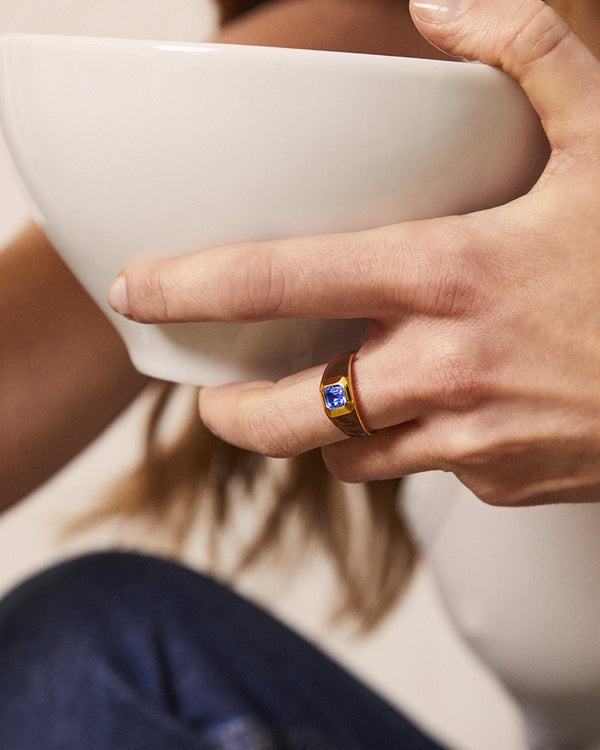 Sophie Brown Enamel Signet Ring