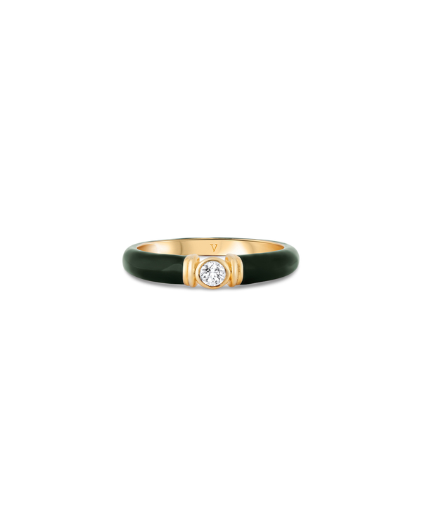 Kiki Green Enamel Ring