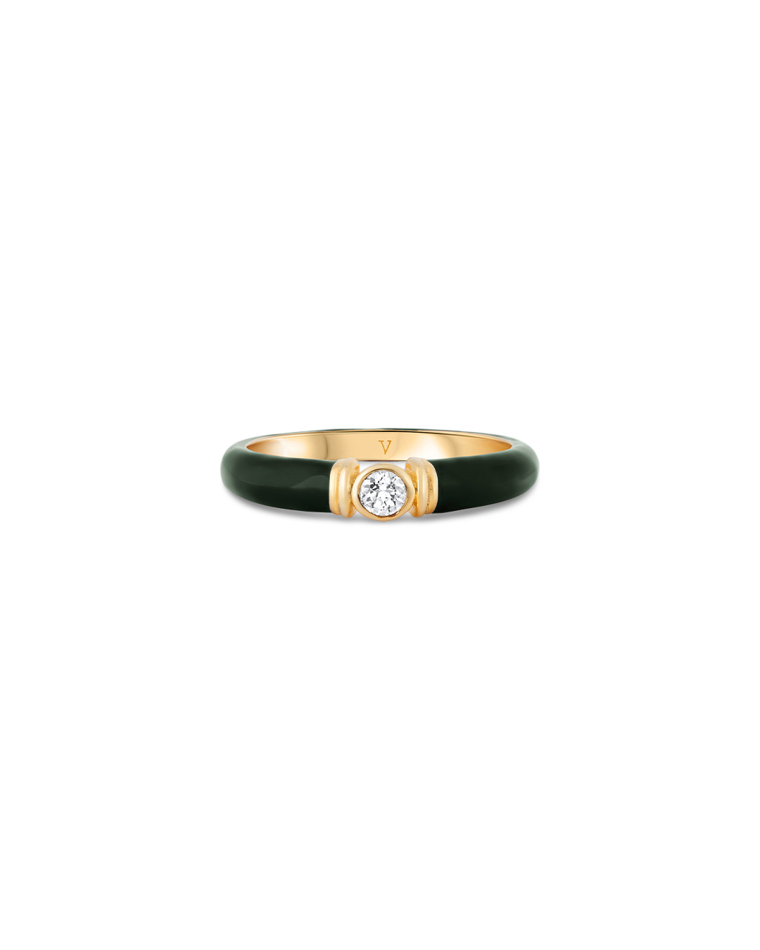 Kiki Green Enamel Ring