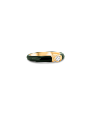 Kiki Green Enamel Ring