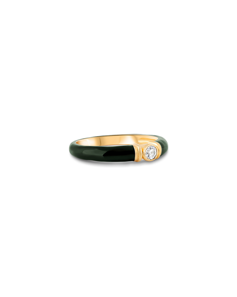Kiki Green Enamel Ring