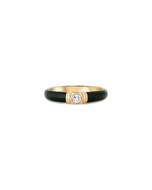 Kiki Green Enamel Ring