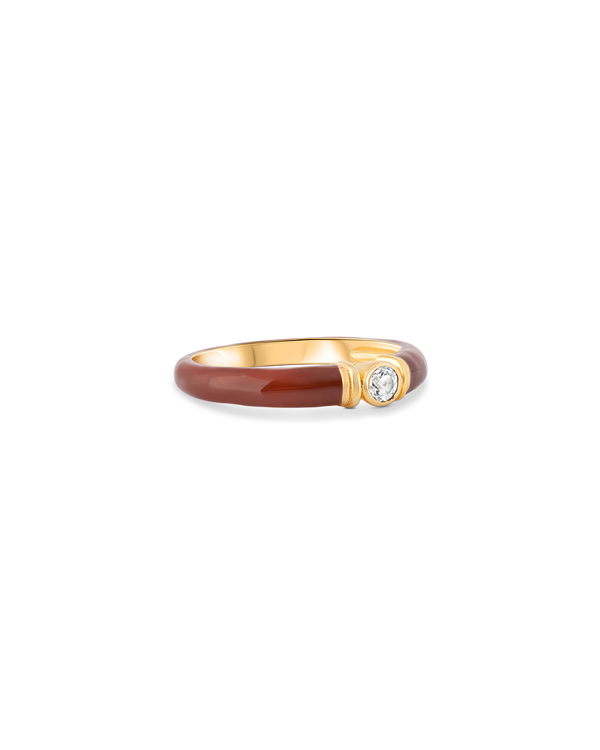 Kiki Brown Enamel Ring