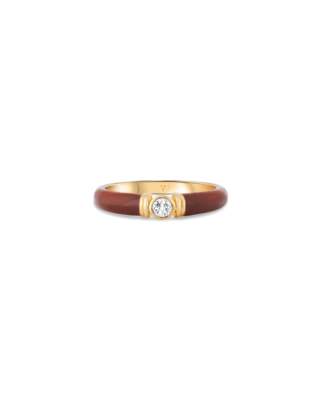 Kiki Brown Enamel Ring