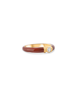 Kiki Brown Enamel Ring