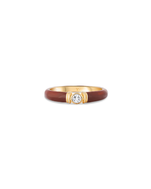 Kiki Brown Enamel Ring