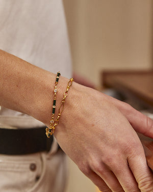Marlowe Green Enamel Bracelet