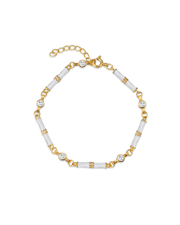 Marlowe White Enamel Bracelet