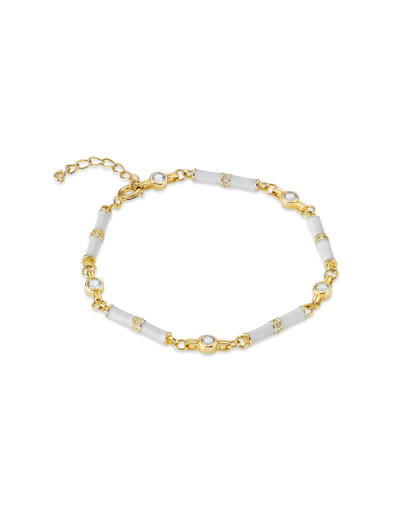 Marlowe White Enamel Bracelet