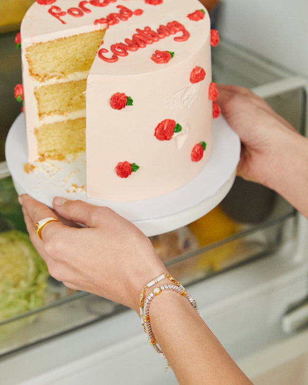 Marlowe White Enamel Bracelet