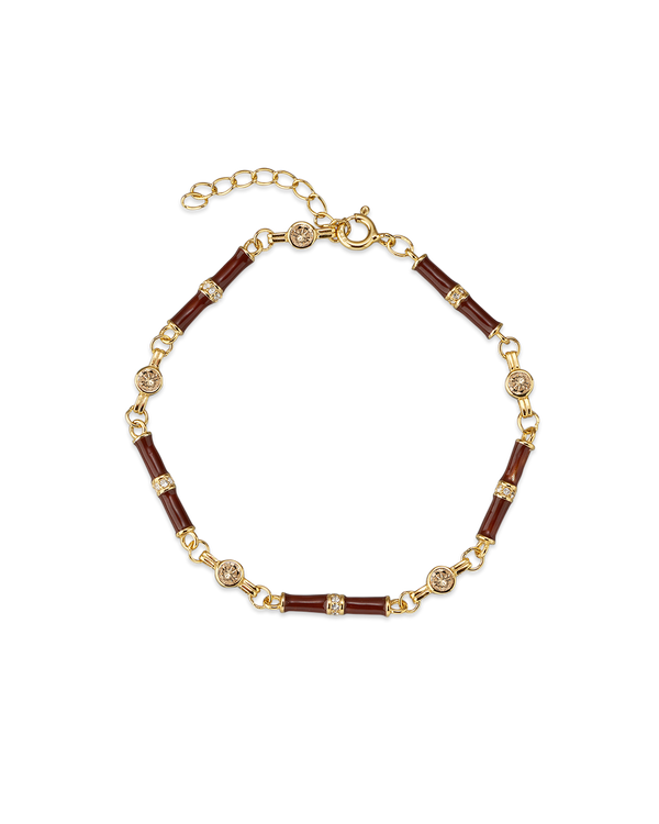 Marlowe Brown Enamel Bracelet