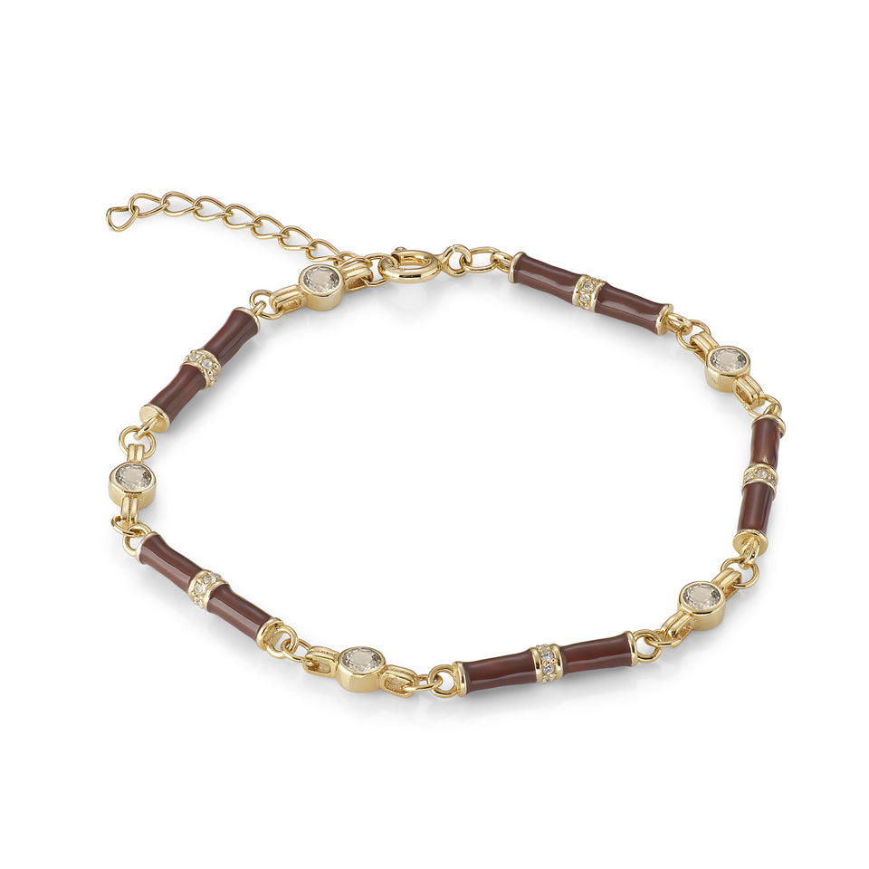 Marlowe Brown Enamel Bracelet