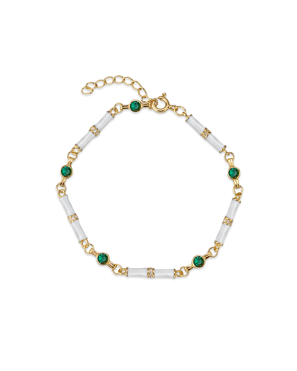Marlowe White Enamel Bracelet