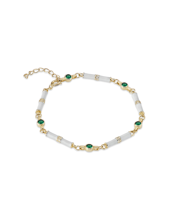 Marlowe White Enamel Bracelet